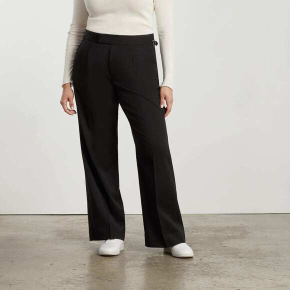 Everlane Pants - Everlane The ’80s Italian Wool Wide Leg Pant - Black - Size 6